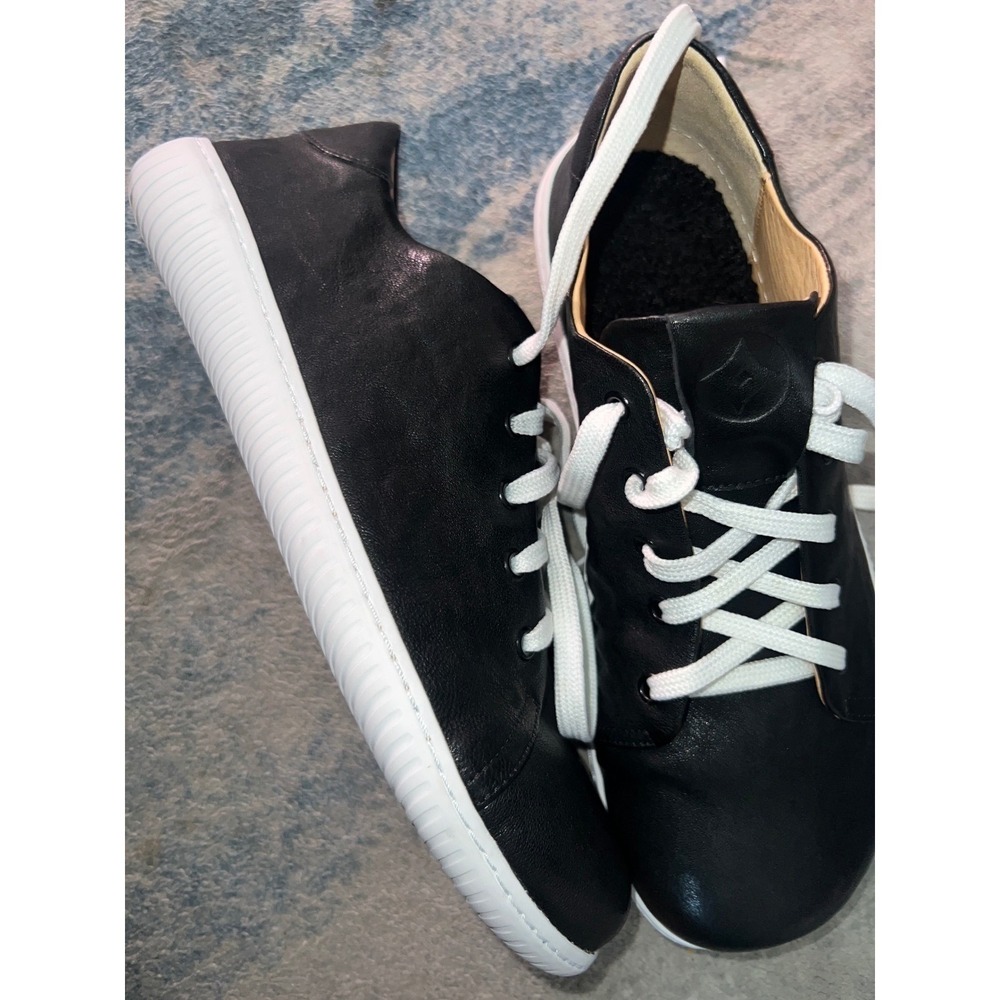 Arche‎ Leather Sneakers 41 Black Lace Up Low Top Made in Portugal Modern